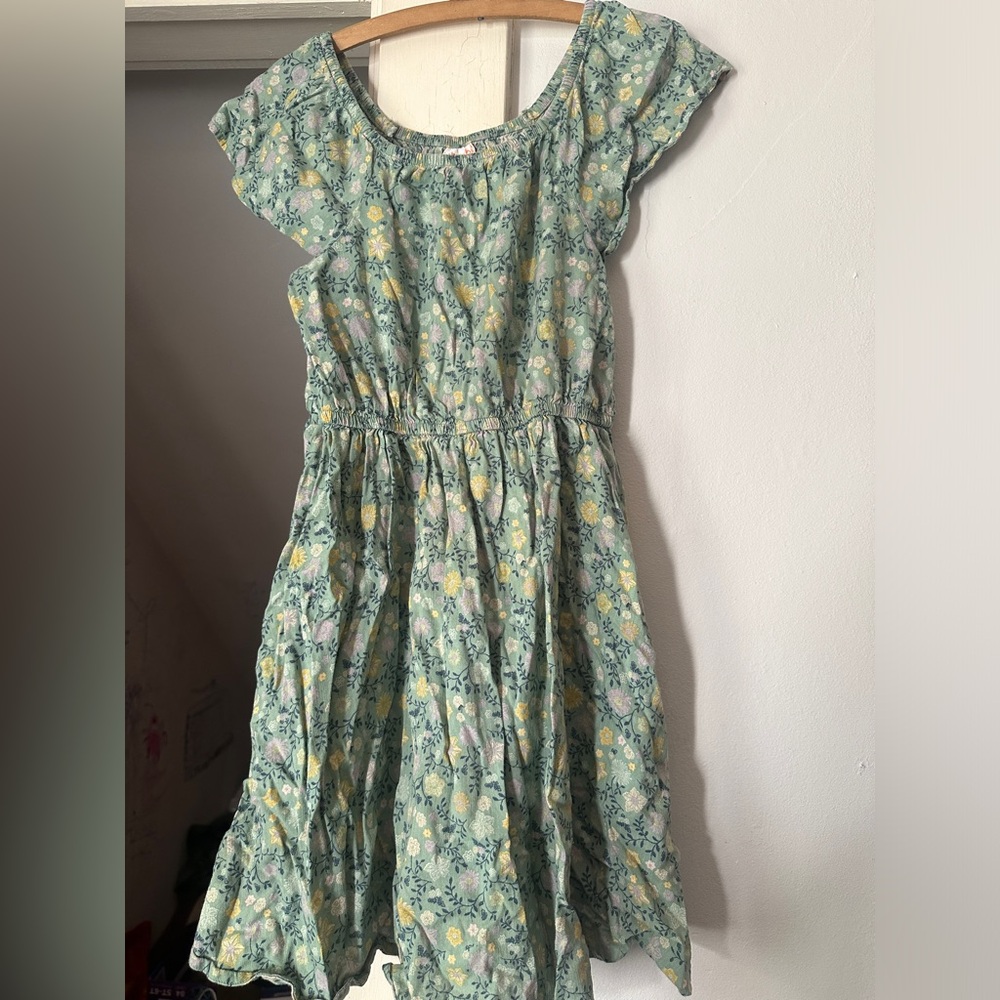 Jumping Beans Green Floral Kids Dress